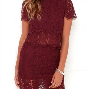 Lulus two piece lace dress